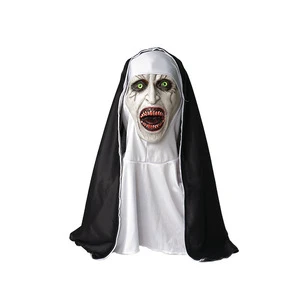 Customized Wholesale Hot Sale Holiday Party Scary Makeup Mask Trickster Grimace Scarecrow Nun Headgear