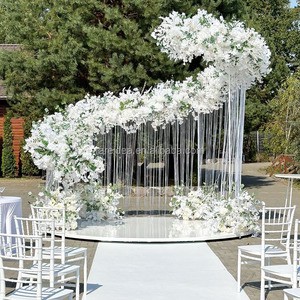 2025 New Wedding Stage Arch Flower Wall Wedding Arch Metal Frame Wedding Ceremony Party Stage Backdrop