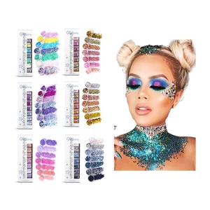 Hot Sale Party Polyester Chunky Makeup Glitter Sequins Cosmetic Face Body Glitter for Woman Decoration