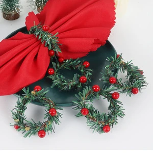 Wholesale Custom Handmade Christmas Napkin Rings, Suitable for Creative Flower Garlands in Restaurants and Living Rooms