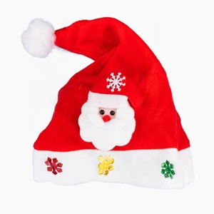 Wholesale Customizable Christmas Beanie Hats LED Lights for Children & Adults Winter Party Gift Supplies