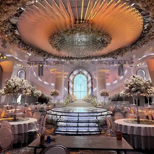 New Wedding Props Acrylic Ceiling Lamp Pendant Wedding Hall Ballroom Hotel Decoration Lighting