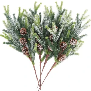 Handmade Cross-Border Christmas Decorative Wreaths Swags Pine Needles Flower Branches-22 Inch Long-Lasting 3-5 Years Decorations