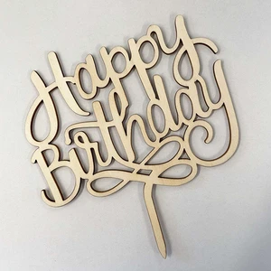 Hot Sales Wood Cake Topper Accept Customization Cake Decorating Supplies for Wedding Decorations