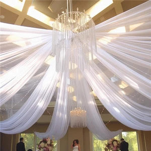 Wedding Decoration Ceiling Supplies Curtains Wedding Tent Hanging Ceiling Decoration Sheers Fabrics Curtain