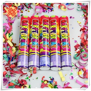 Party Poppers with Colorful Strips