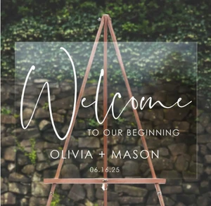 Custom Printed Wedding Welcome Acrylic Sign Greeting Words Home Wedding Entrance Decor Source Factory Custom Size Available