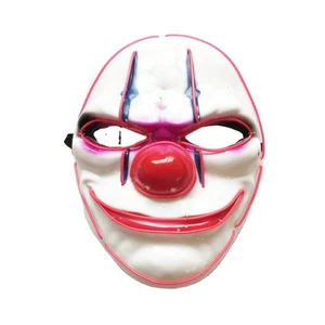 Clown Mask EL wire Mask Glowing Flexible Neon Cold light For Carnival Trendy Discos Party Supplies EL wire flexible LED mask