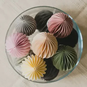 Eco-friendly Christmas Tree Hanging Ornaments Paper Baubles Ball Christmas Decorations