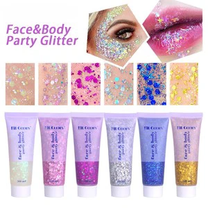 Mermaid Scale Holographic Glitter Gel Multi-use Sparkle Sequins for Face Lip Body Eye Stage Party Makeup