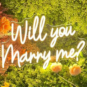 Will You Marry Me Custom Neon Sign For Romantic Proposal Wedding Decoration Dimmable Led Signs Custom Acrylic Logo Neon Lights