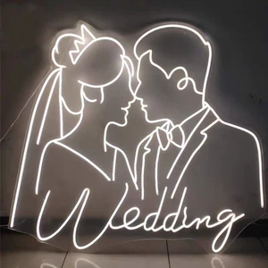 Custom Luminous LED Neon Sign Weddings Flexible Acrylic Lamp Body Indoor Outdoor Wedding Lighting Decoration