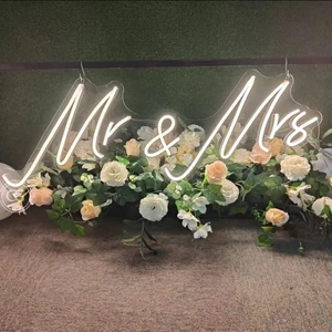 Mr and Mrs Wedding Neon Sign