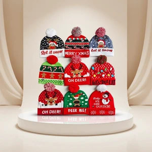 Good Christmas Hats for Adults and Children Knit Soft Cap For Festival Party