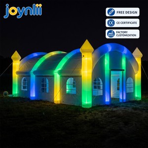 Custom LED Inflatable Castle Tent For Wedding Ceremony Festival Celebration Event