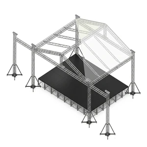 400x600 Global Event Stage Outdoor Event Concert Mobil Arc Stage Decoration Lighting Curved Roof Truss Lift Truss System