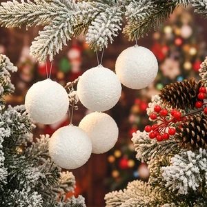 6PCS High Quality Custom Shatterproof Full Color Plastic Christmas Tree Balls Baubles Set