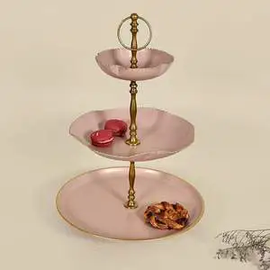 Decorative Metal Cake Stand Round Display Pedestal for Wedding and Celebration Cakes At Cheap Price
