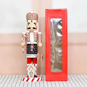 36cm Gingerbread Christmas Nutcracker Figure For Festival Party Xmas Gift