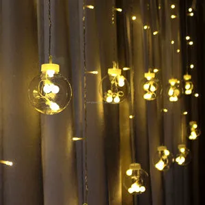 Hot Outdoor Indoor 60LED Ball Curtain Lamp for Wedding, Hotel, Courtyard, Room, Party, Party Decoration