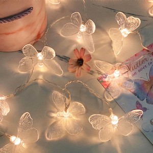 Led Icicle Colorful Painting Butterfly String Light Light for Bar Holiday Party Wedding Club Show Hotel Event Christmas Light