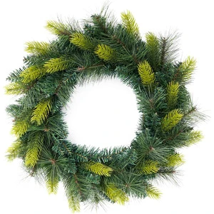 Wholesale Luxury Eco-Friendly 24-inch (60CM) Round Artificial Decorative Christmas Wreath