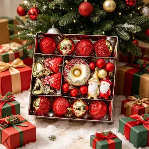 60pcs Christmas Ball Christmas Tree Decoration Ornaments for Home Decor Halloween New Year Navidad Pendant Ball Accessory