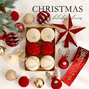 Flocked Christmas Balls Ornaments | Home Tree Decor, Window Scene Display, Holiday Decoration