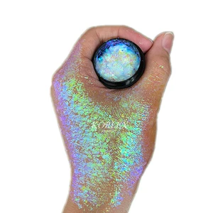 Cosmetic Chromium Flakes Aurora Powder Nail Eyeshadow Holographic Glitter Nail Design Ice Foil Shimmer Chameleon