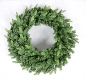 Artificial Plastic Christmas Wreath 45180cm Decorated Snowy & Green with Ornaments LED Lights & Pinecones