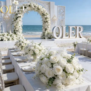 Wholesale Flower Arch Wedding Rose Silk Floral Arch Flowers Artificial Flower Arch Backdrop for Wedding Decoration