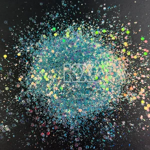 Wholesale Top Quality Decorative Iridescent Rainbow Aurora Chunky Bulk Glitter For Craft Decoration