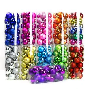 Wholesale Custom Shatterproof Plastic Christmas Decoration Plastic Xmas Tree Decoration Christmas Balls Ornament With Logo