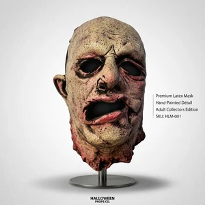 Scary Bloody Funny & Goofy Full Face Mask Premium Latex Trendy Party Mask with Wavy Hair for Halloween & Easter
