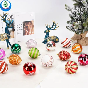 12 Pieces Christmas Ball Tree Ornaments Various Styles Christmas Tree Balls