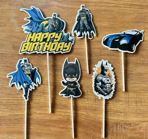 Durable Full Color Birthday Cake Toppers Cardstock Dessert Picks Muffin Ornament for Business Client Birthday Occasion