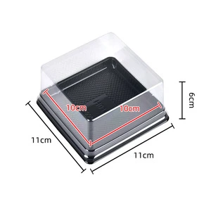 Cake Box Square Blister Transparent Pastry Box 4 Inches