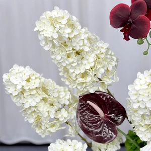 White Low-Price Wholesale Silk Rose Arch with Greenery Columns for Garden Wedding