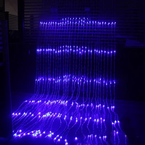 LED Waterfall Icicle String Light Garland Curtain Lamp for Christmas New Year Party Wedding Valentine Decor