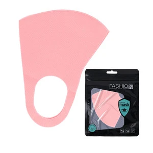 Silk Masks Luxury Black Washable Polyester Reusable 3D Ice Silk Face Mask