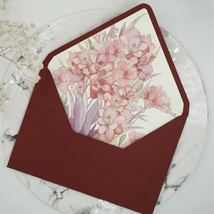 Hot Sales Yilida Model 002 Custom Colorful Wedding Invitation Cards Red Envelope Wax Seal Paper Material Gift Packaging Printing