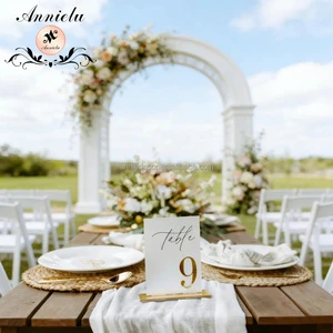 ANNIELU Hot Sale Acrylic Wedding Table Stand With Printed Numbers Table Sign Table Numbers for Wedding Party Events Decor