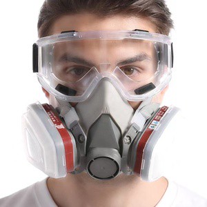 (8 PCS)Half Face Gas Mask 6200 With Safety Googles Cartridge Dust Proof Personal Respiratory Protection Industrial Gas Half Mask