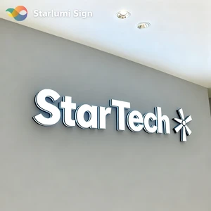 3D Letter Custom Acrylic Crystal Letters Backlit Signs Outdoor Advertising Business Logo