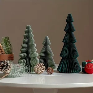 Eco-friendly Christmas Tree Christmas Decoration Supplies Paper Ball Ornaments Set with Magnet for Home