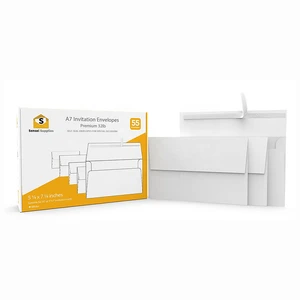 White A7 Invitation Cards 5 X 7 Envelopes For Baby Shower And Wedding