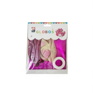 Pink Disposable Latex Star Shape 4 Color Offset Printed Combination Party Balloons for Kids GLOBOS Brand