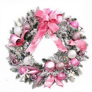 Handmade Christmas Wreath and Garland Balls Front Door Window Hanging Ornament Set Xmas Tree Decor for Navidad