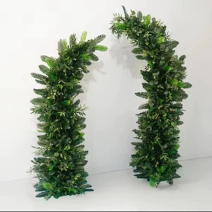Natural Style Greenery Wedding Arch, Faux Leaf Arch Frame for Garden Wedding Backdrop & Photo Booth Decor
