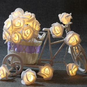 10 Led Wholesale Warm White Led fairy Battery Operated Rose String Light for Wedding Decoration